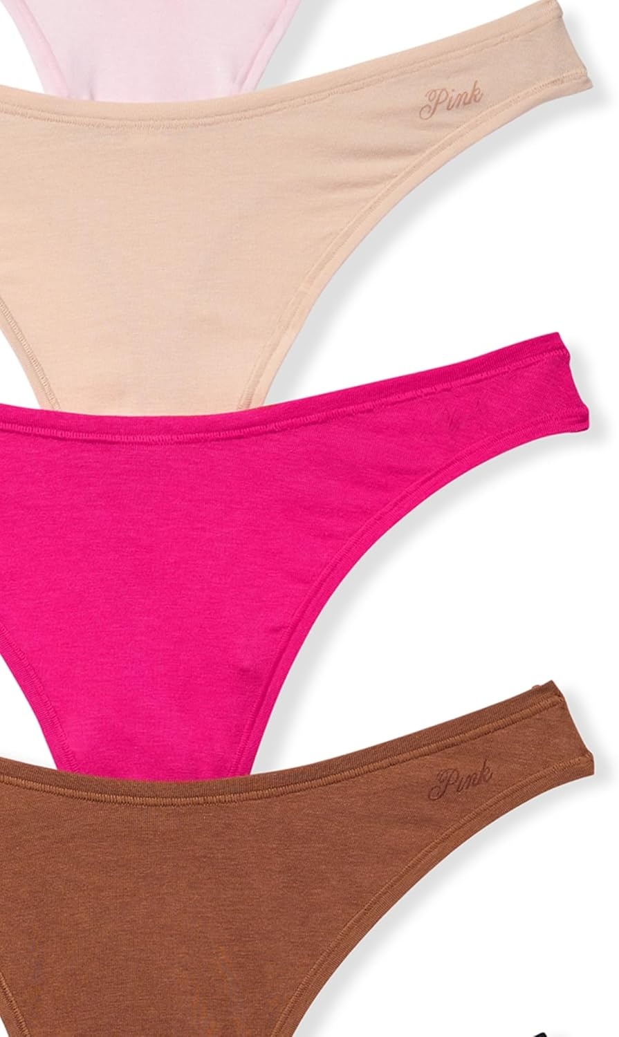 image:imageVictorias Secret PINK Womens Cotton Thong Underwear Panties for Women XSXLTan Basic Pack
