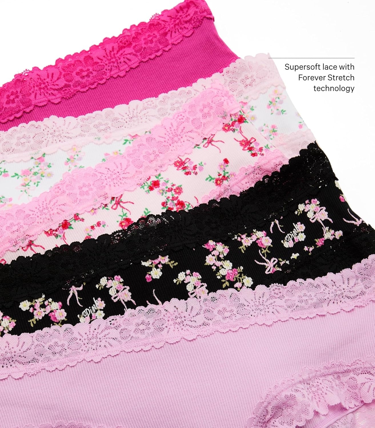 image:imageVictorias Secret PINK Womens Lace Cheeky Underwear Panties for Women XSXLFloral Bouquet Pack