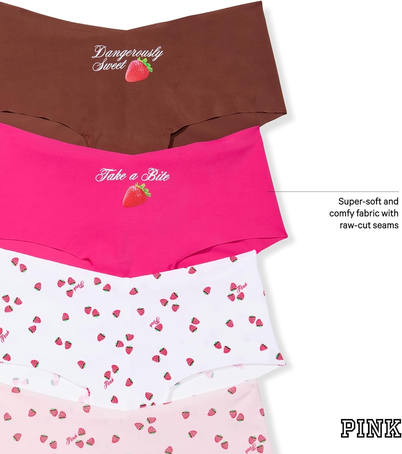 image:imageVictorias Secret PINK Womens No Show Cheeky Underwear Panties for Women XSXLBerry Pack