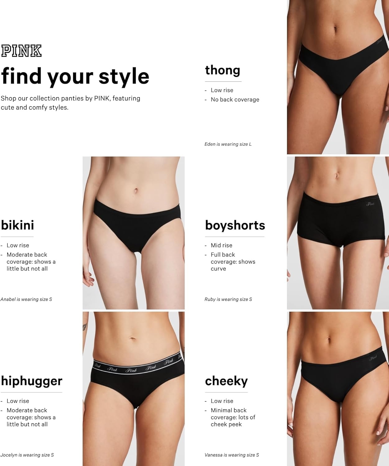 image:imageVictorias Secret PINK Womens No Show Thong Underwear Panties for Women XSXLBerry Pack