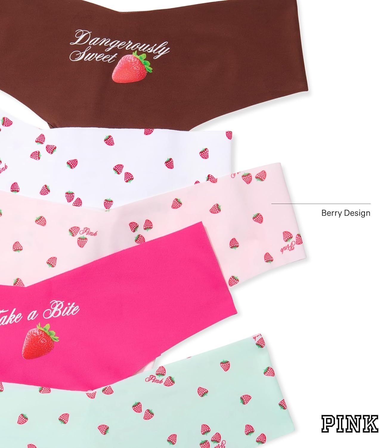 image:imageVictorias Secret PINK Womens No Show Thong Underwear Panties for Women XSXLBerry Pack