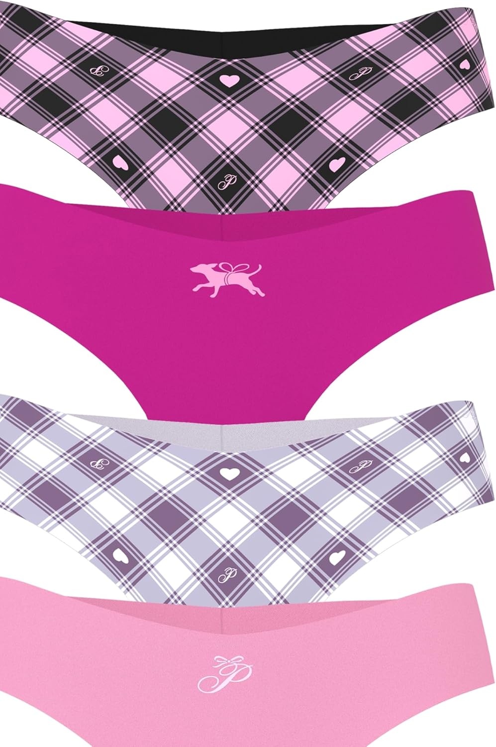image:imageVictorias Secret PINK Womens No Show Thong Underwear Panties for Women XSXLHeritage Pink Plaid Pack