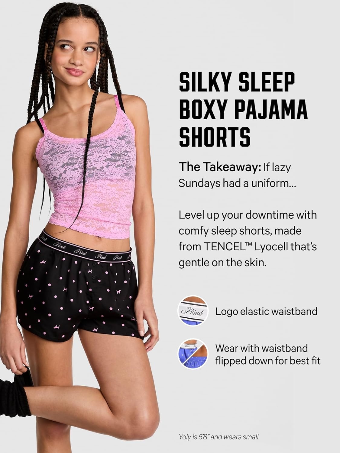 image:imageVictorias Secret PINK Womens Sleep Boxy Pajama Shorts XS XLBlue Dog Dot