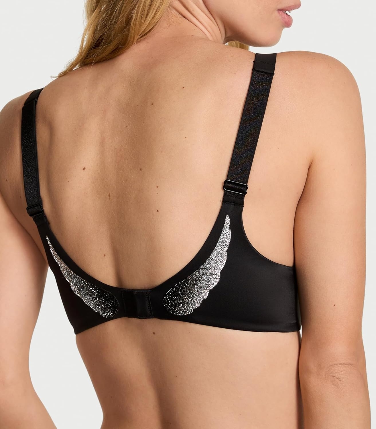 image:imageVictorias Secret Shine Strap Push Up Bra Bras for Women 32A38DDDBlack Angel Wings