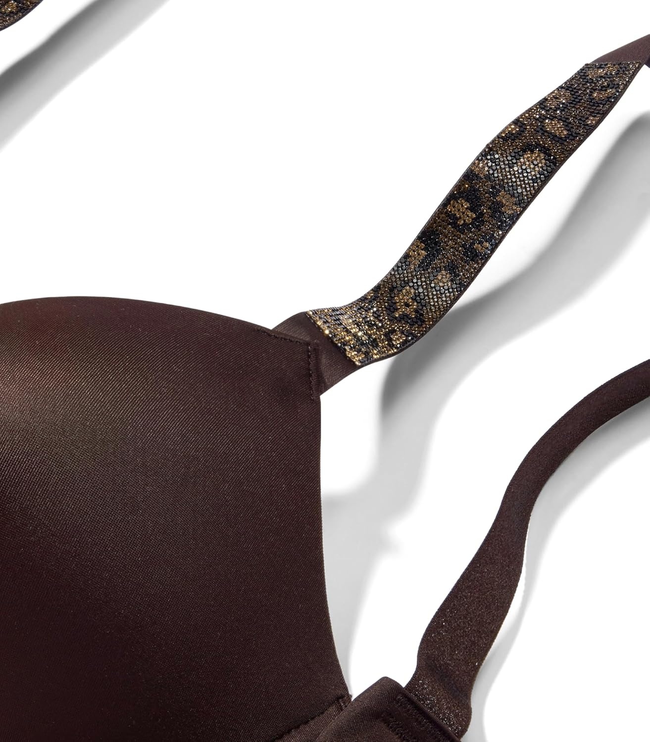 image:imageVictorias Secret Shine Strap Push Up Bra Bras for Women 32A38DDDDark Cacao Brown