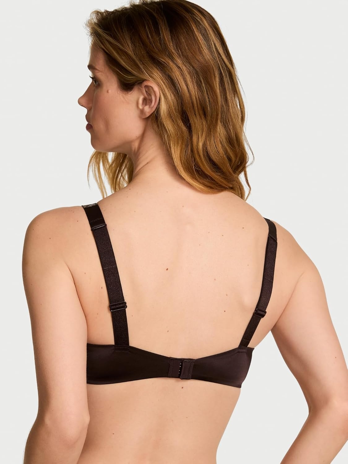 image:imageVictorias Secret Shine Strap Push Up Bra Bras for Women 32A38DDDDark Cacao Brown