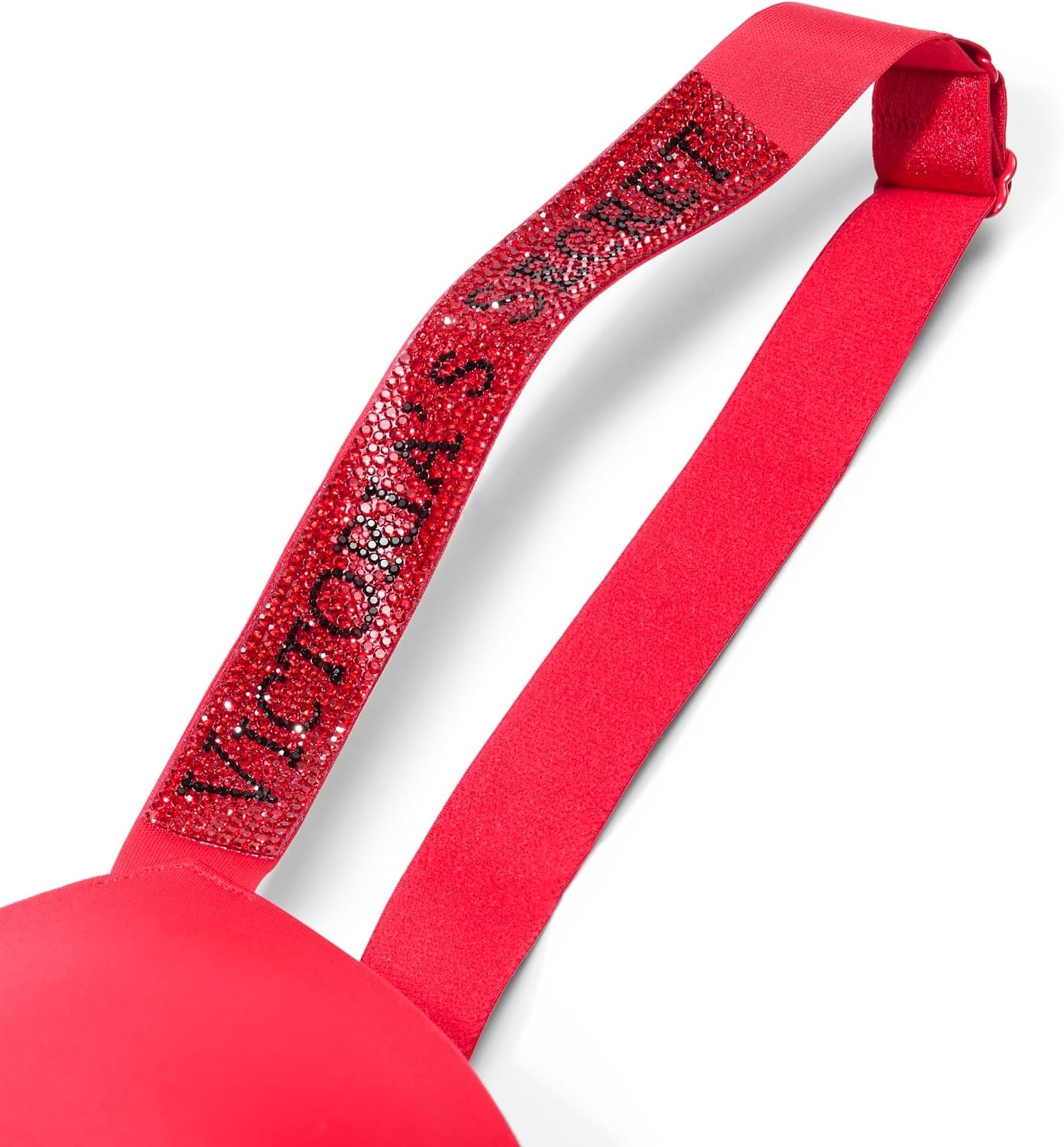 image:imageVictorias Secret Very Sexy Logo Shine Strap PushUp Bra Adds One Cup Size Padded Plunge Neckline Bras for Women Lipstick Red Shine 38DD