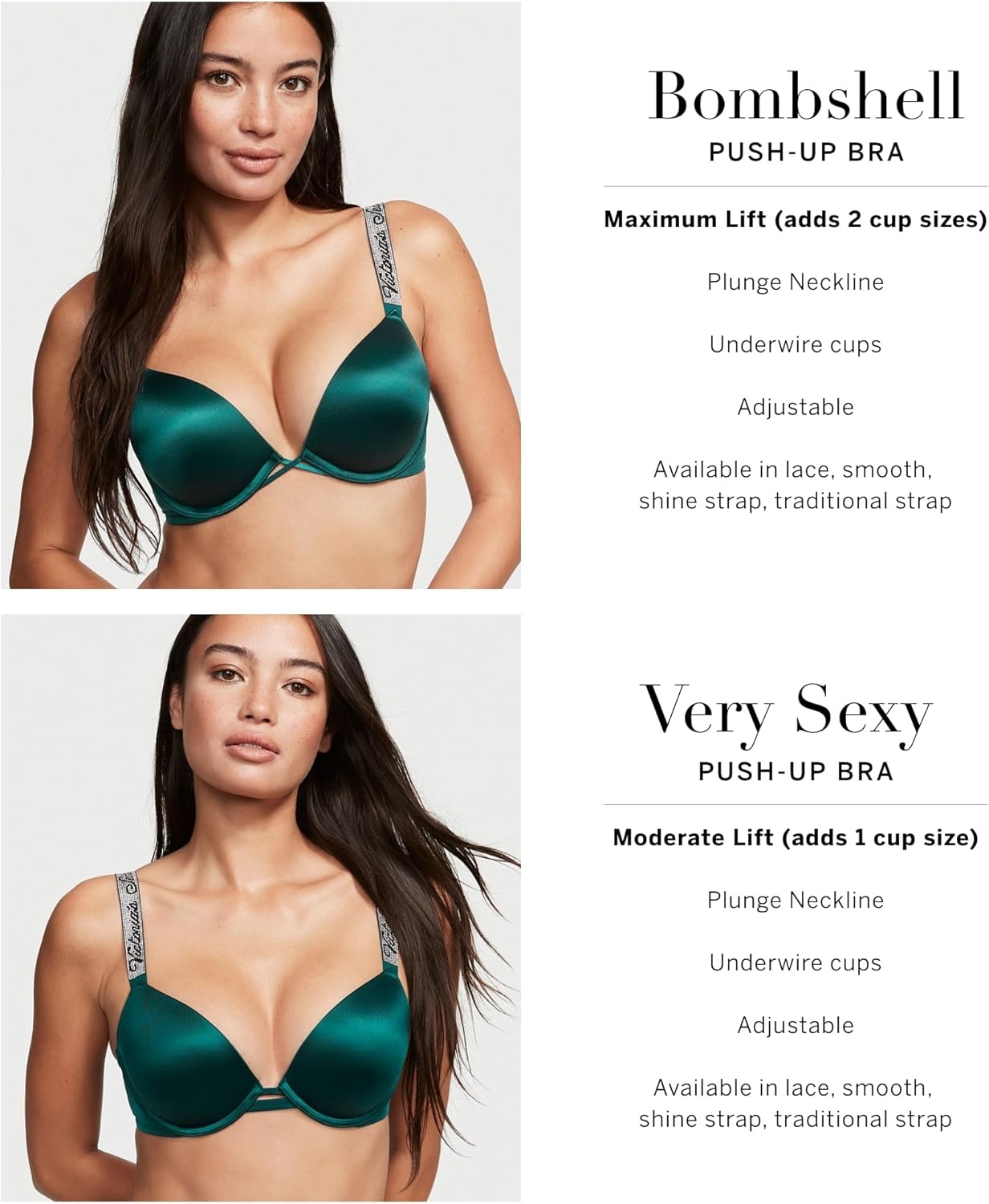 image:imageVictorias Secret Very Sexy Push Up Bra Adds 1 Cup Bras for Women 32A38DDDVs White