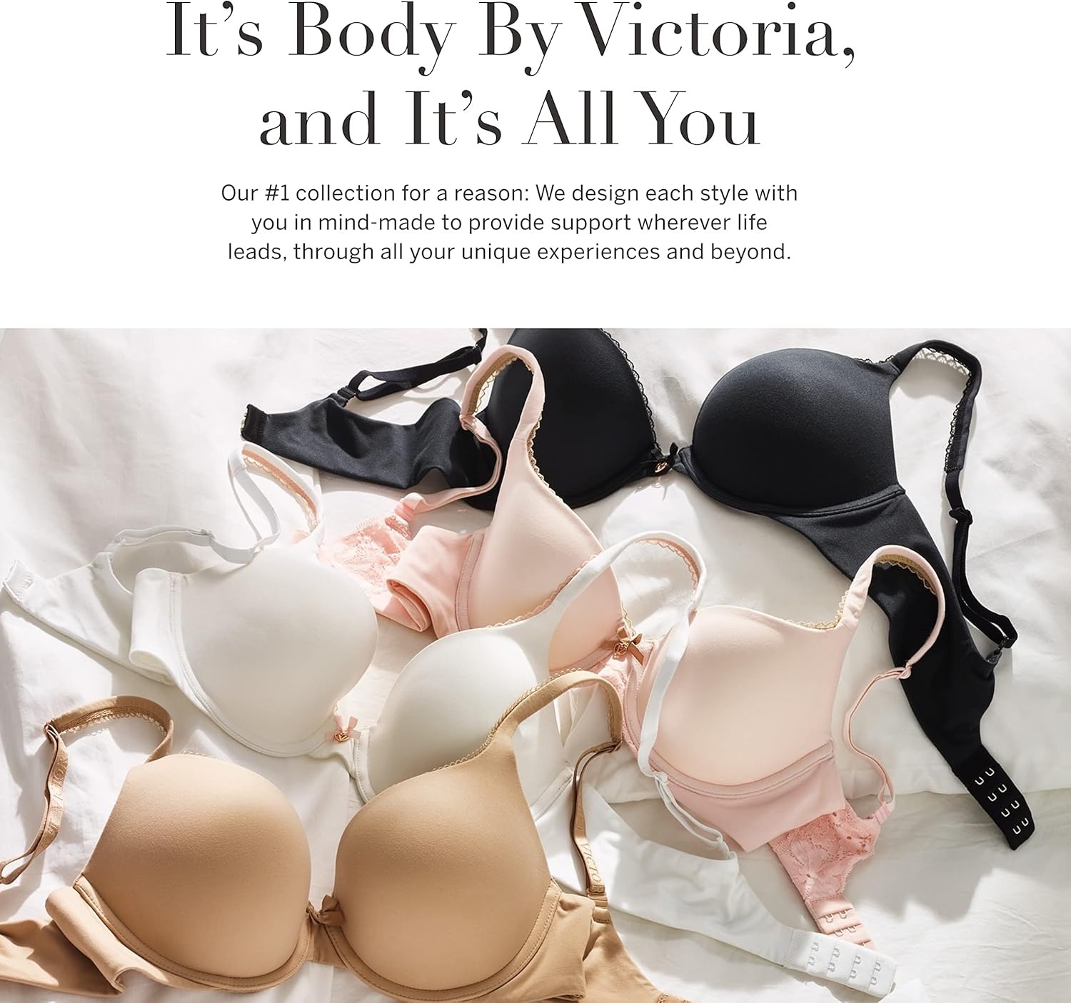 image:imageVictorias Secret Womens Body By Victoria Lightly Lined TShirt Bra Bras for Women 32A38DDDToasted Sugar Smooth