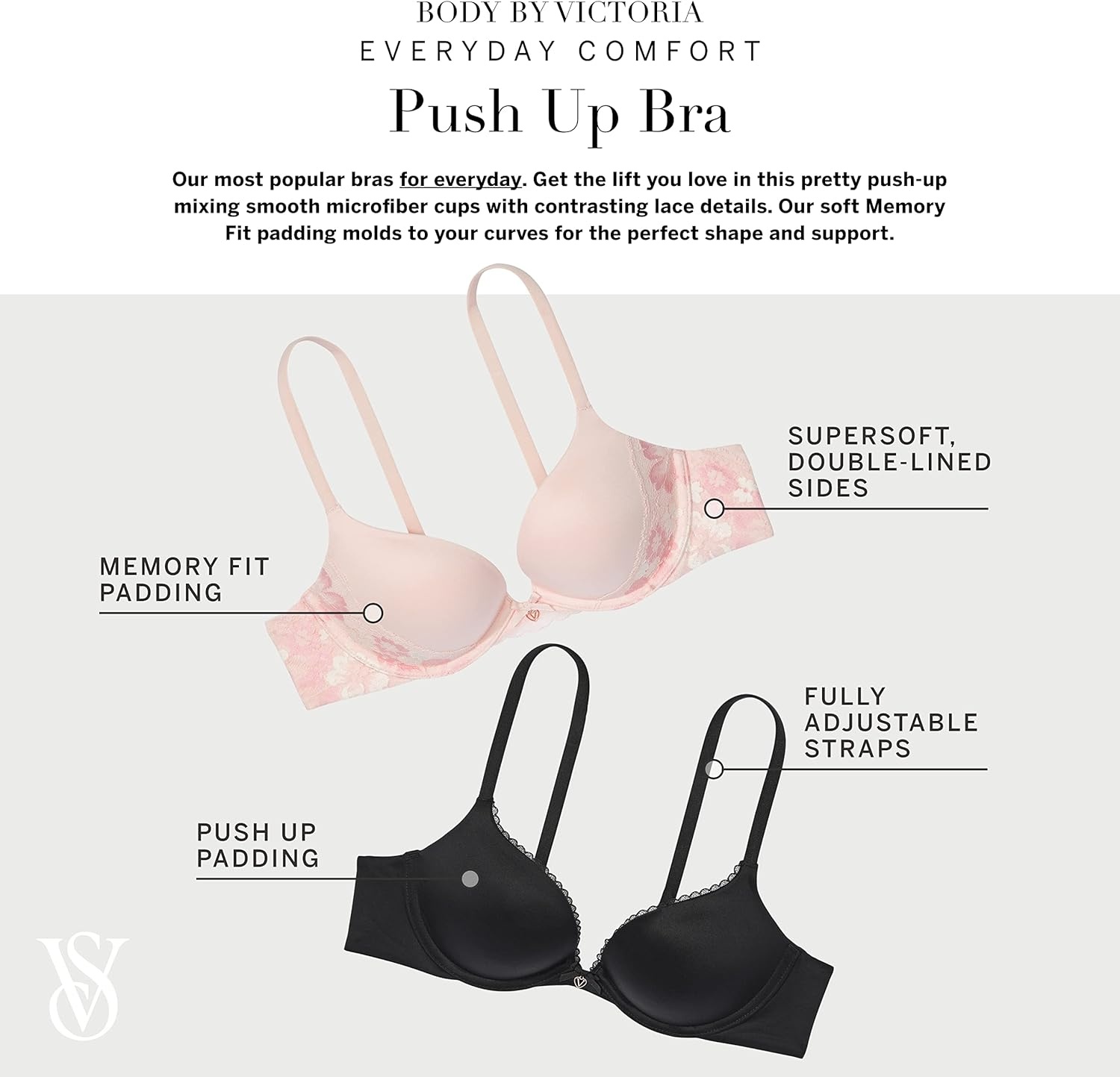 image:imageVictorias Secret Womens Body By Victoria Push Up Bra Bras for Women 32A38DDDGanache