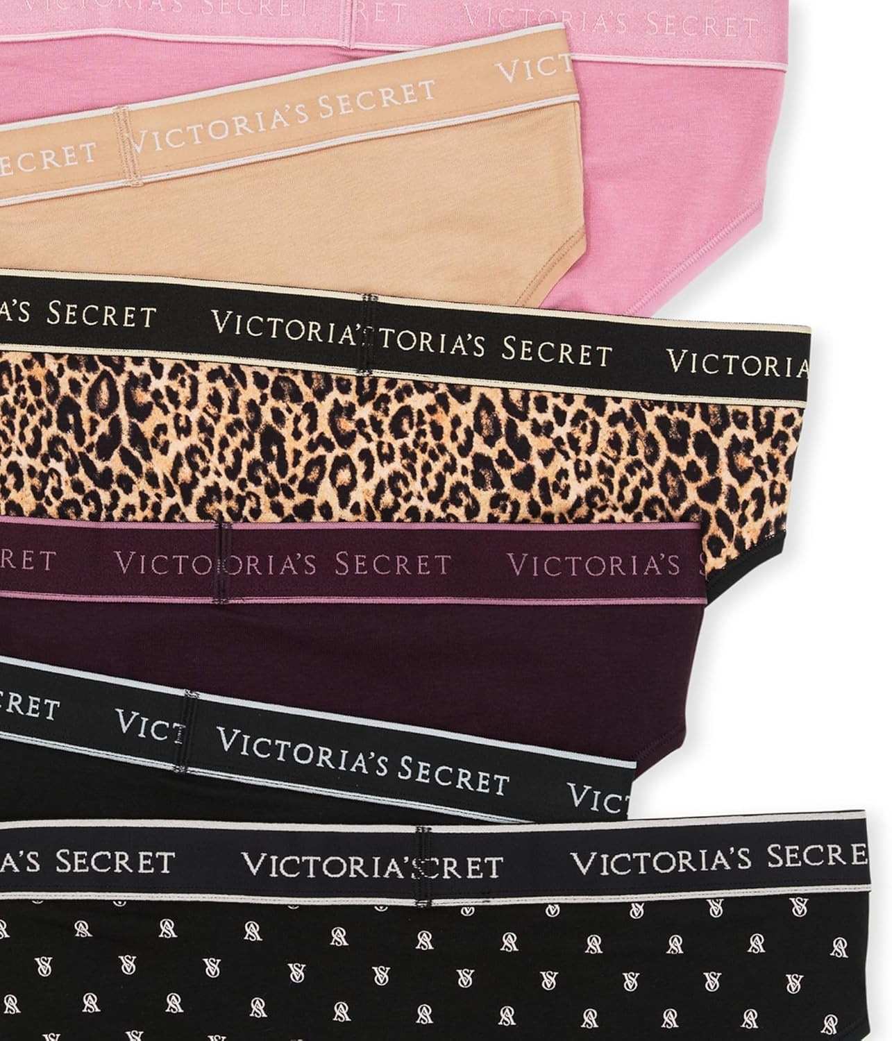 image:imageVictorias Secret Womens Cotton Logo Hipster Underwear Moderate Coverage Panties for Women Multi Pack XSXXLCheetah Solids