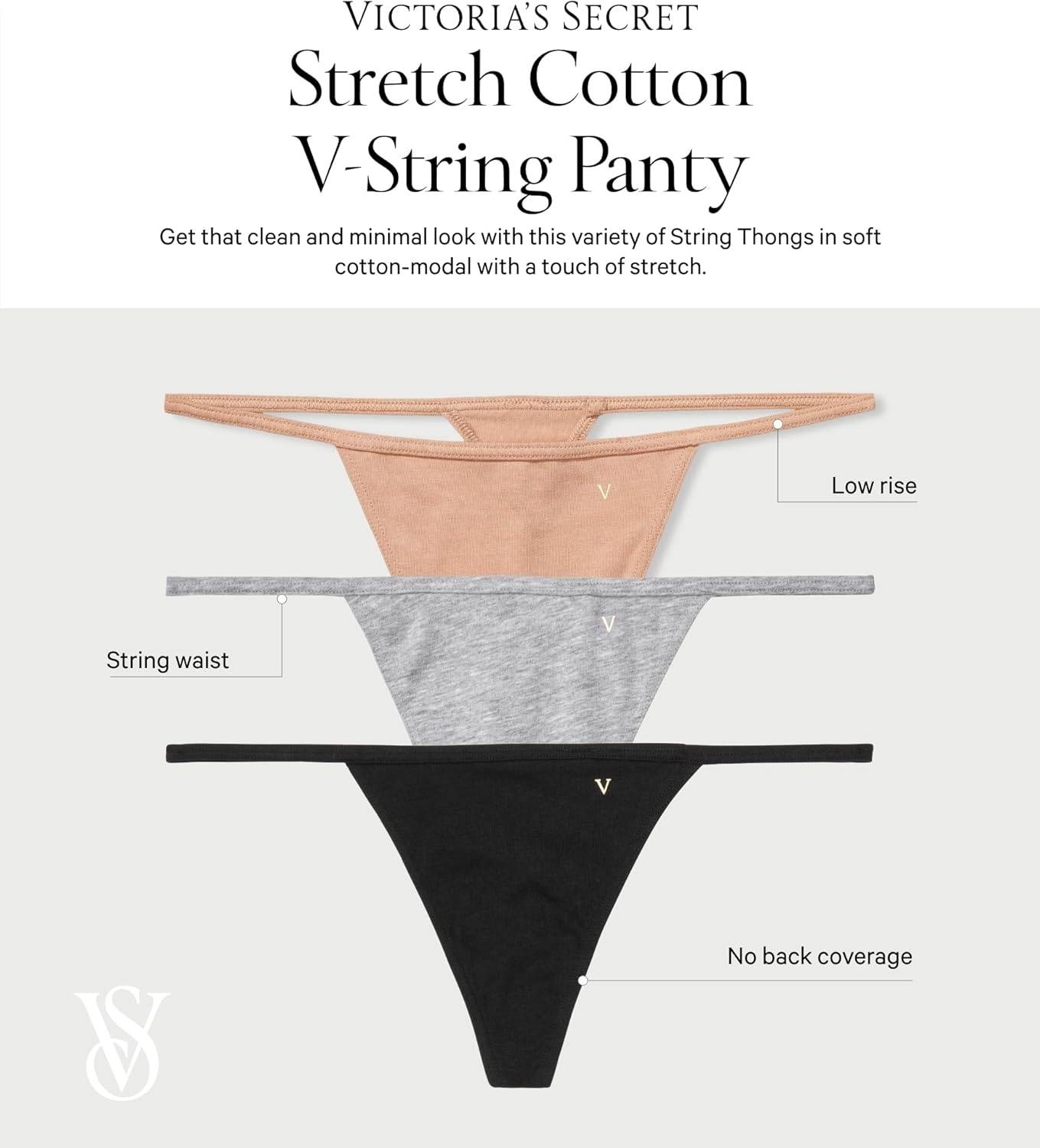 image:imageVictorias Secret Womens Cotton Thong Underwear Panties for Women Multi Pack XSXXLBridal