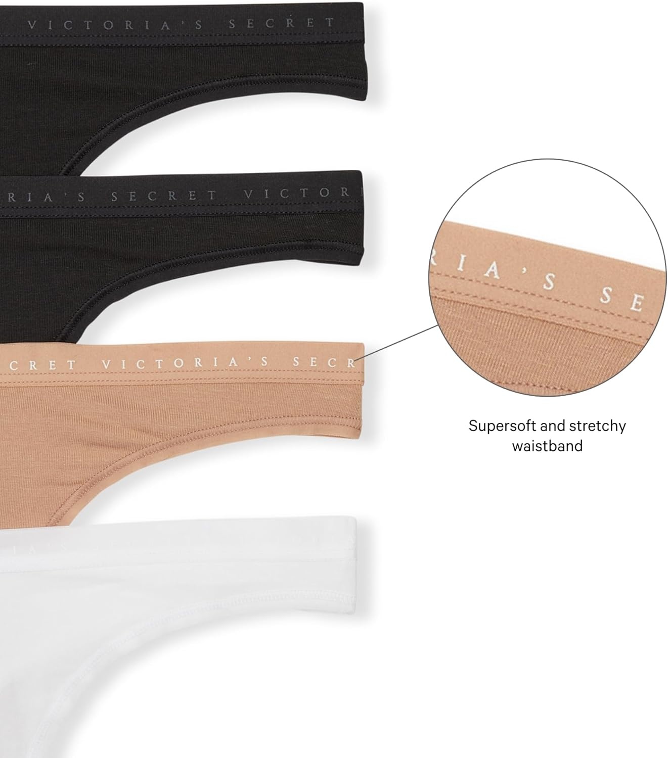image:imageVictorias Secret Womens Cotton Thong Underwear Panties for Women Multi Pack XSXXLMulti