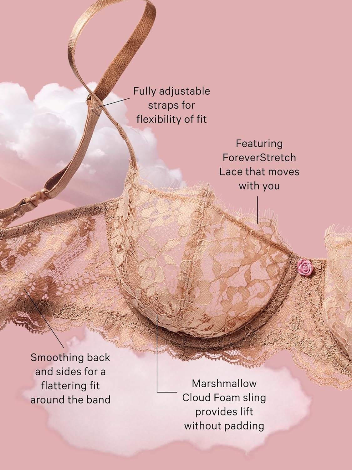 image:imageVictorias Secret Womens Dream Angels Wicked Unlined Balconette Bra Bras for Women 32A38DDDLemonade
