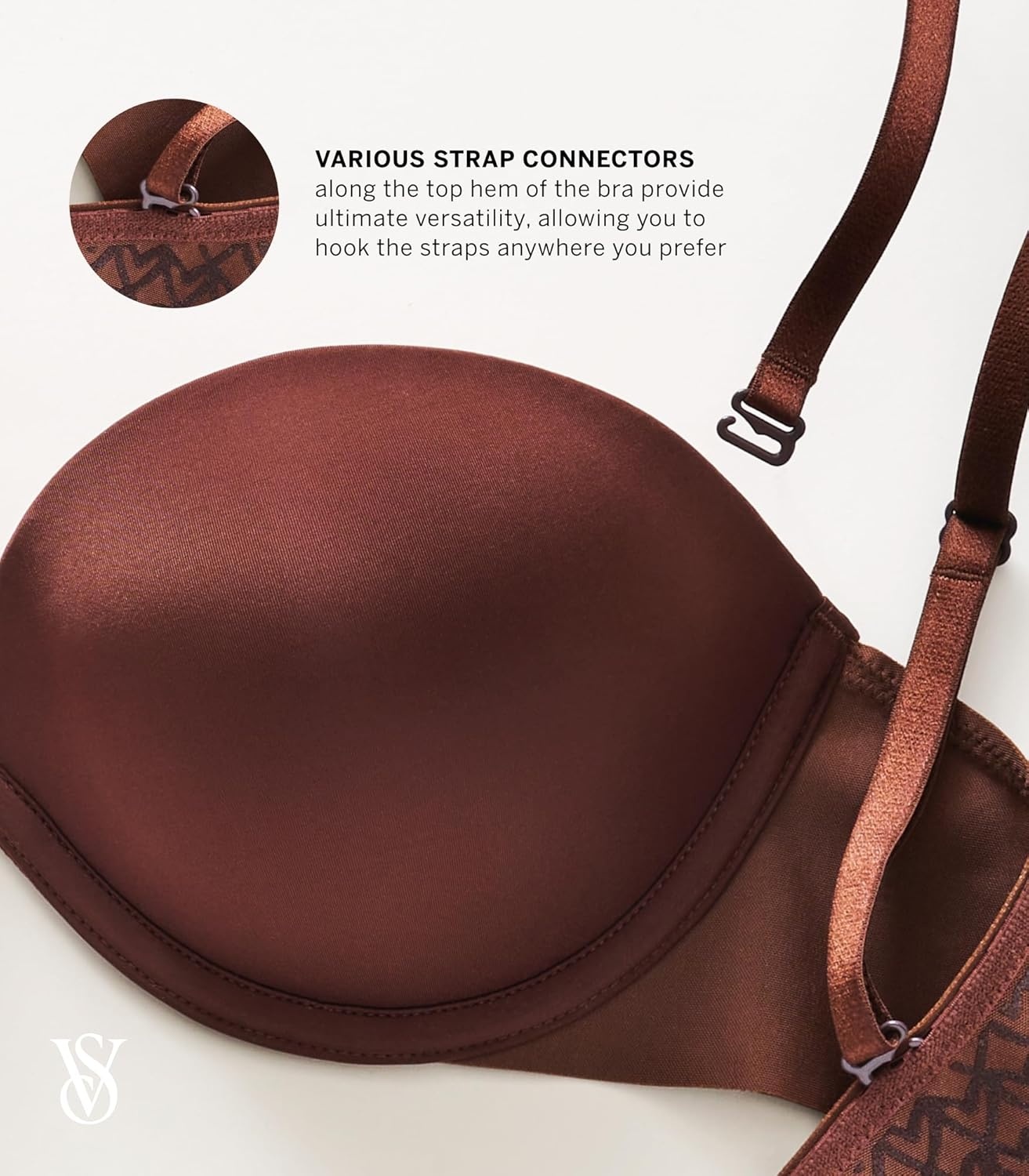 image:imageVictorias Secret Womens Everyway Low Back Clear Strap Push Up Strapless Bra Bras for Women 32B38DDMarzipan
