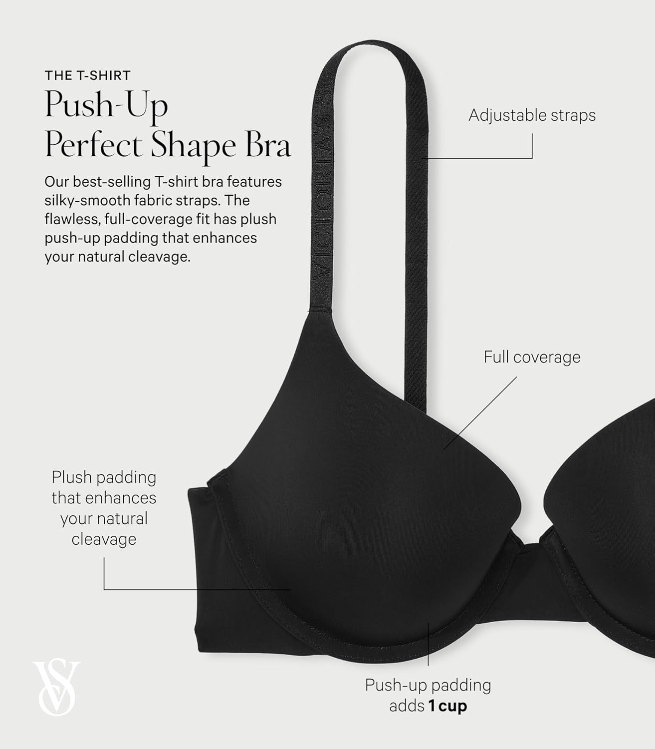 image:imageVictorias Secret Womens Full Coverage Push Up Bra Bras for Women 32A38DDDBlack