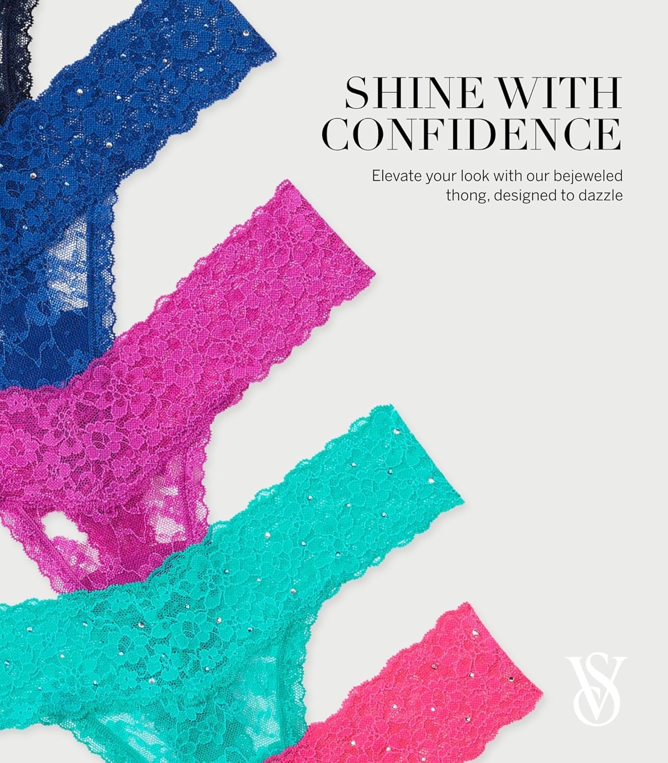 image:imageVictorias Secret Womens Lace Thong Underwear Panties for Women Multi PackFestival Rhinestone