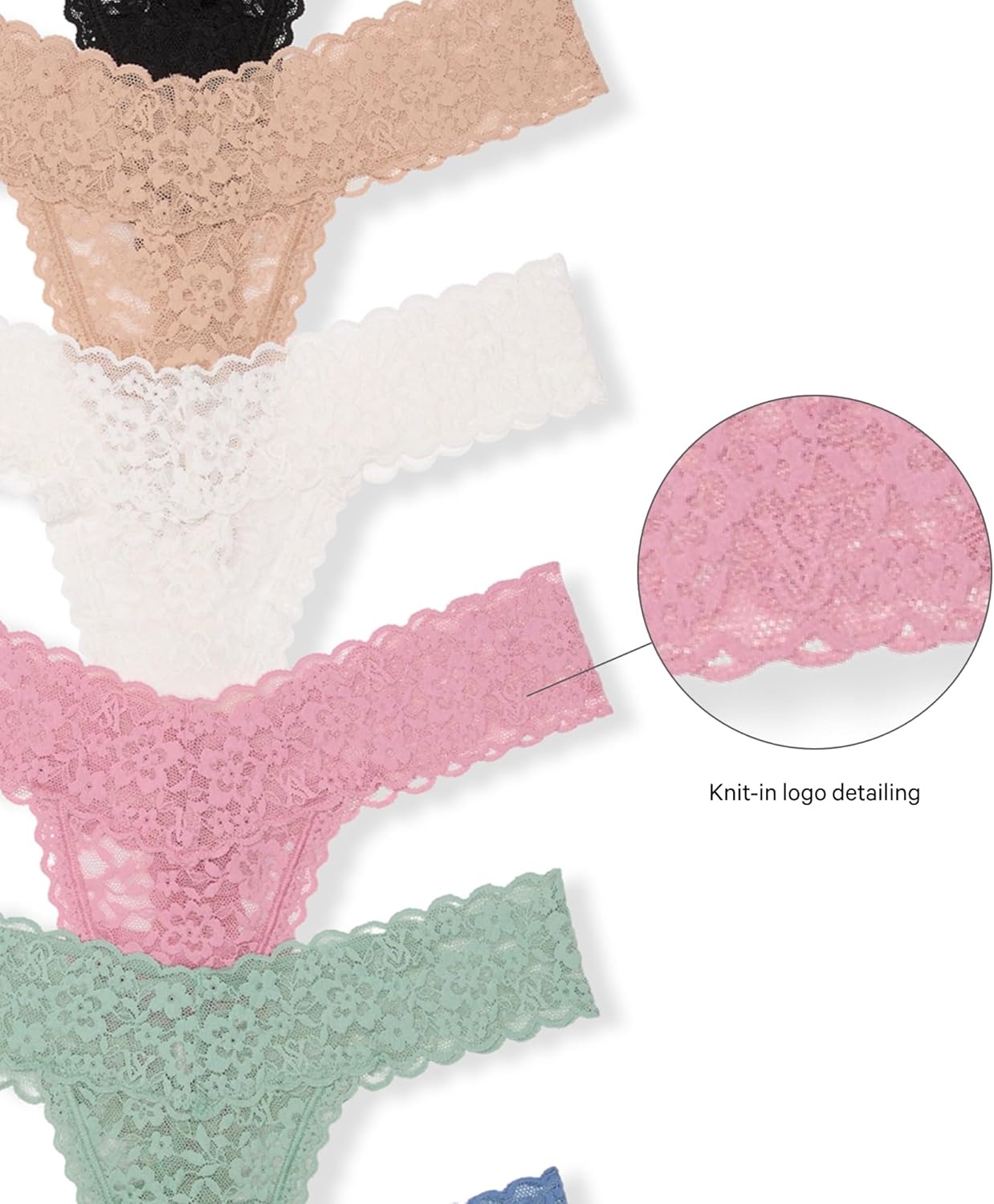 image:imageVictorias Secret Womens Lace Thong Underwear Panties for Women Multi PackNude Pastel Pack