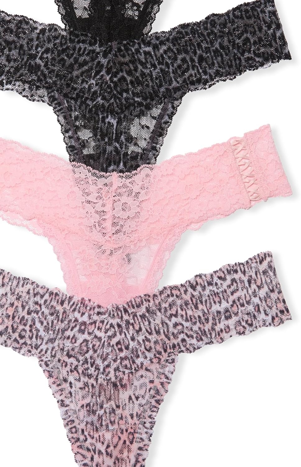image:imageVictorias Secret Womens Lace Thong Underwear Panties for Women Multi PackSolids Leopard Print