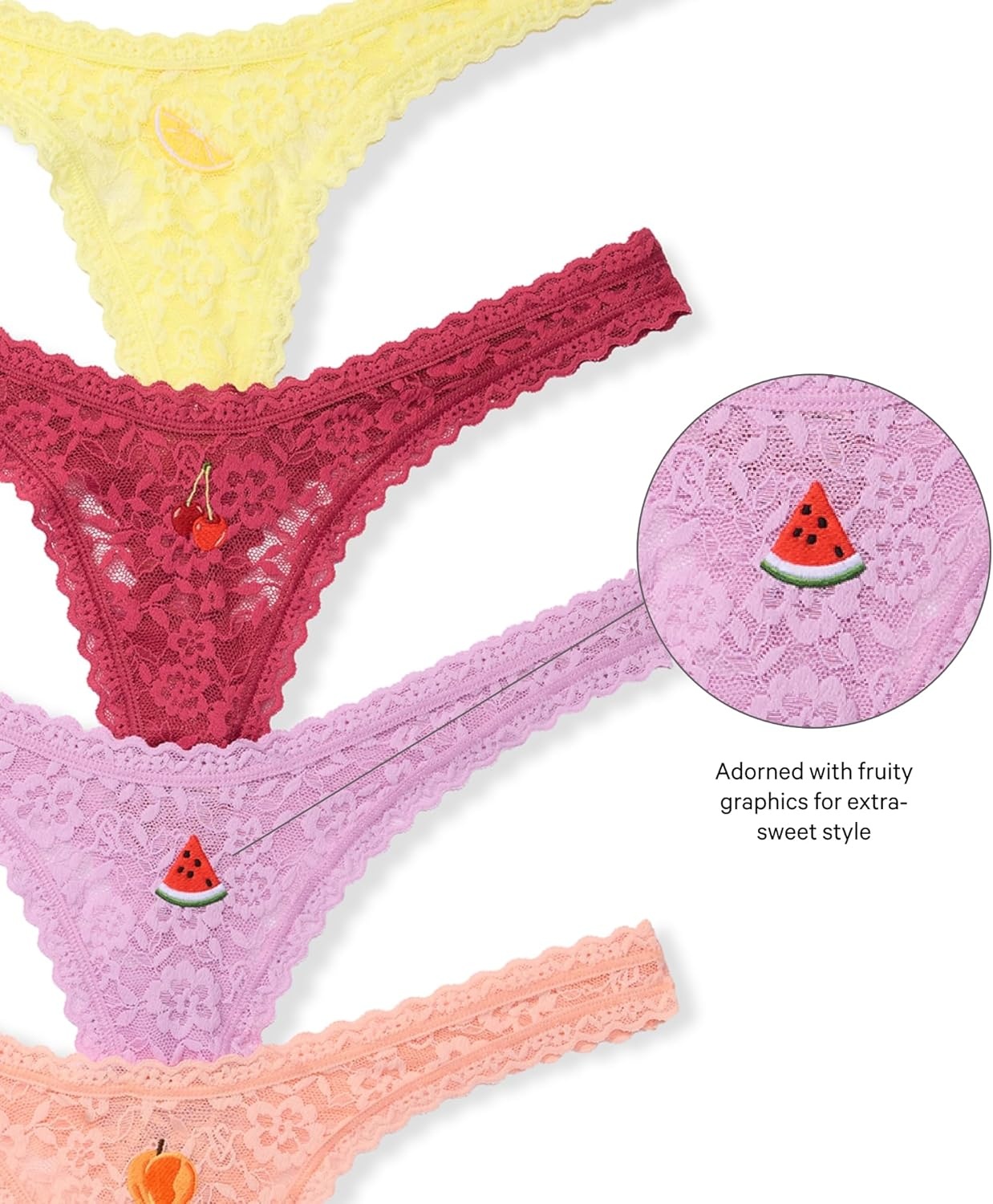 image:imageVictorias Secret Womens Lace Thong Underwear Panties for Women Multi PackSpring Fruits