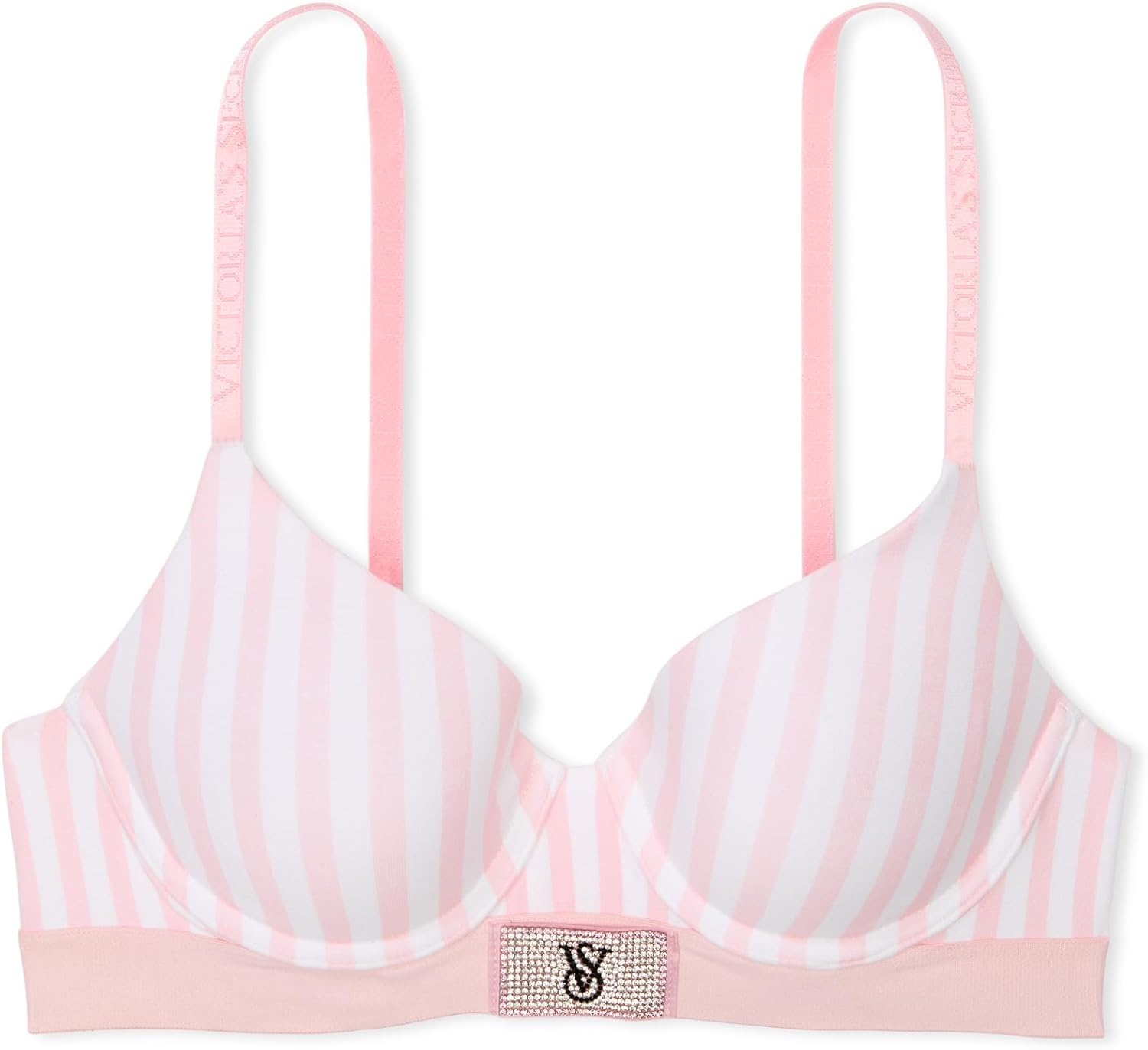 image:imageVictorias Secret Womens Lightly Lined TShirt Bra Bras for Women 32A38DDDIconic Pink Stripes