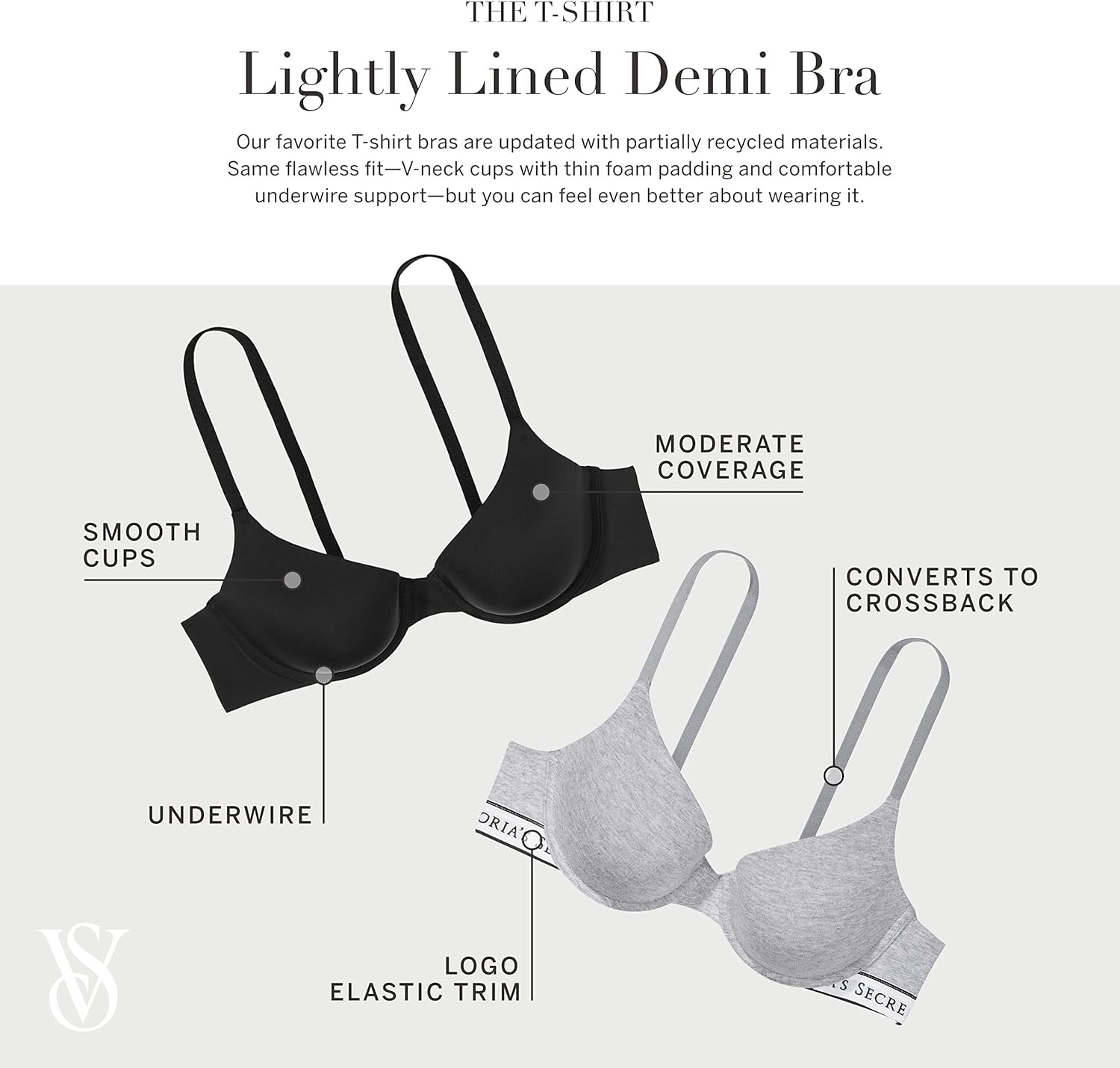 image:imageVictorias Secret Womens Lightly Lined TShirt Bra Bras for Women 32A38DDDIconic Pink Stripes