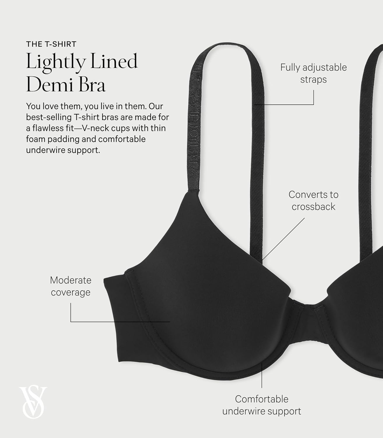 image:imageVictorias Secret Womens Lightly Lined TShirt Bra Bras for Women 32A38DDDSweet Praline