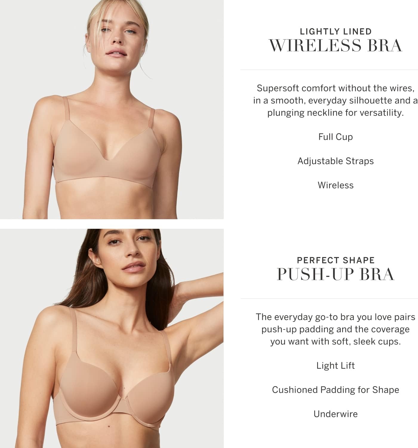 image:imageVictorias Secret Womens Lightly Lined Wireless TShirt Bra Bras for Women 32A38DDDBlack Heather Marled