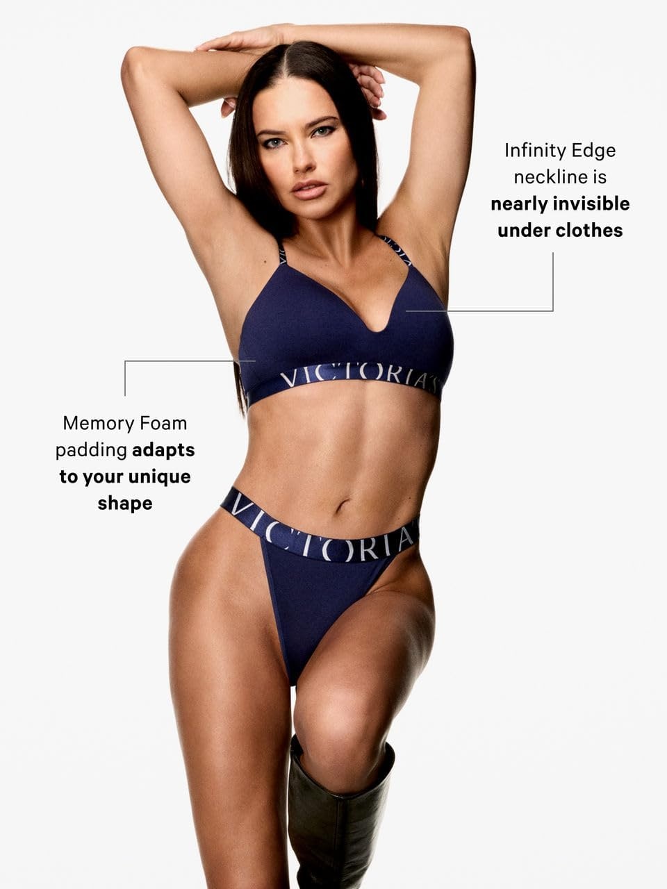 image:imageVictorias Secret Womens Lightly Lined Wireless TShirt Bra Bras for Women 32A38DDDBlack Logo Band
