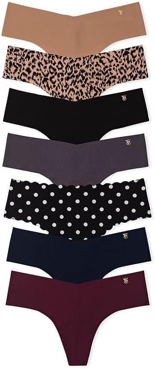 image:imageVictorias Secret Womens No Show Thong Underwear Panties for Women Multi Pack XSXXLNew Neutral Multi
