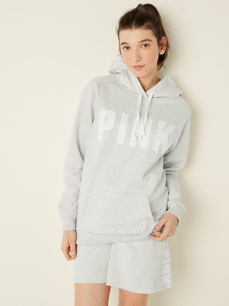 image:imageVictorias Secret Womens PINK Logo Campus Hoodie Sweatshirt XSXXLDark Grey