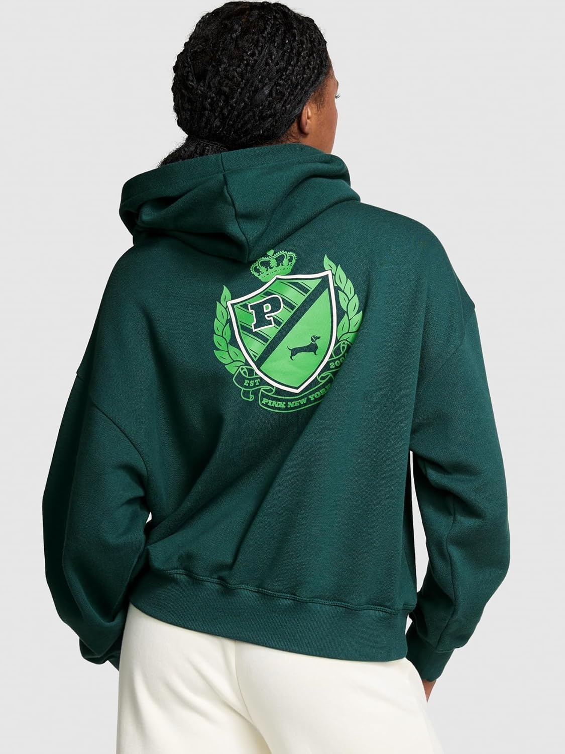 image:imageVictorias Secret Womens PINK Logo Campus Hoodie Sweatshirt XSXXLDeep Forest