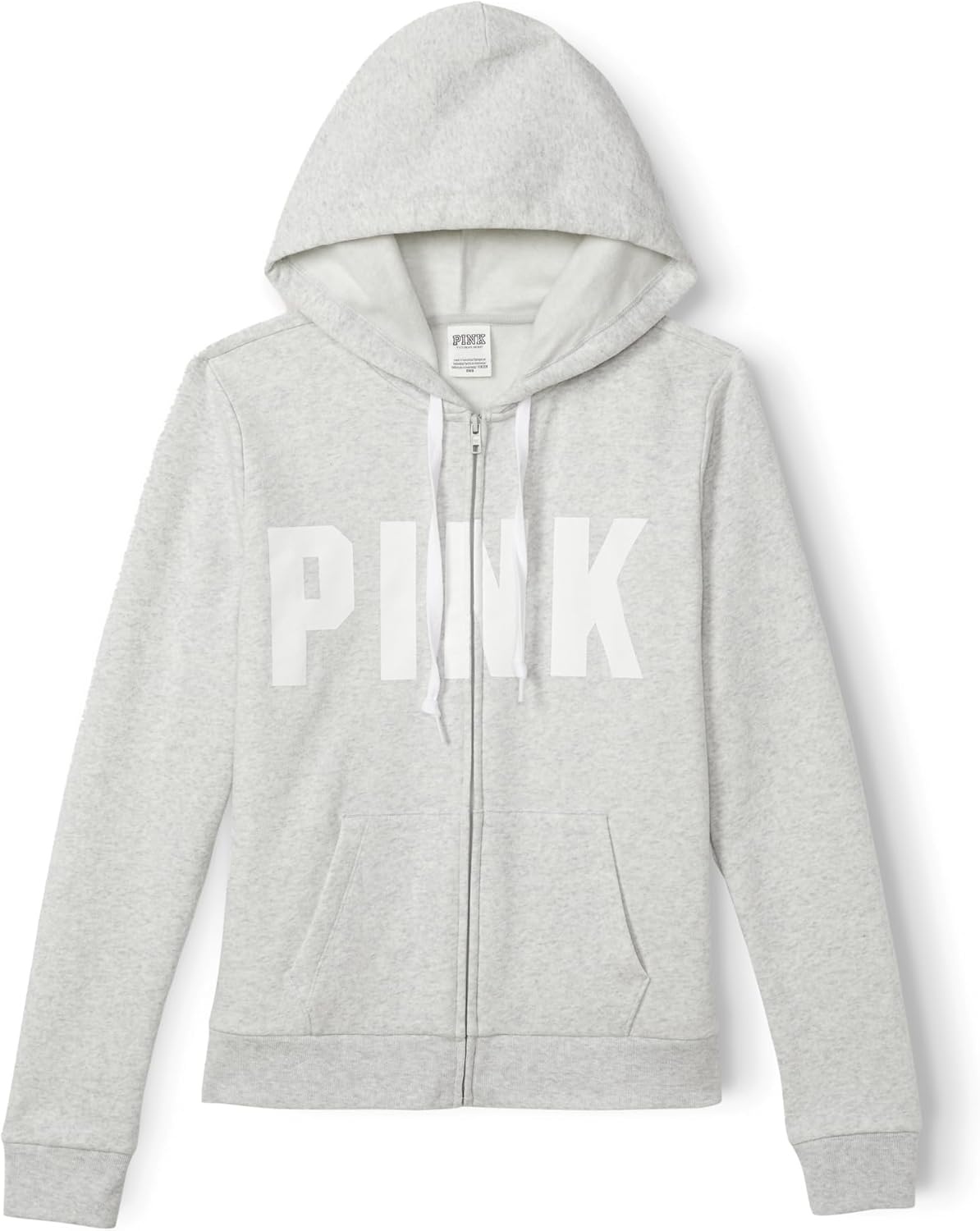 image:imageVictorias Secret Womens PINK Logo Full Zipup Sweatshirt XSXXLLogo Grey