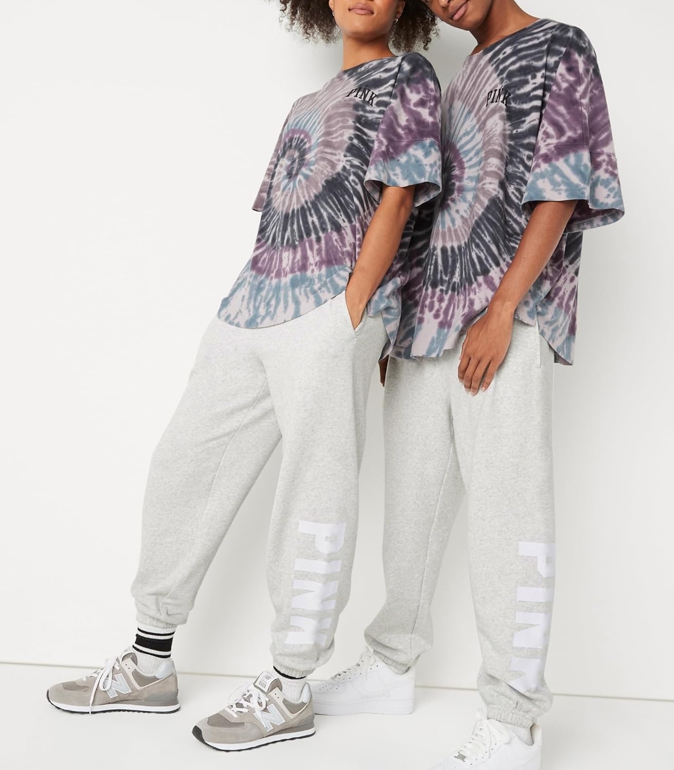 image:imageVictorias Secret Womens Pink Logo Campus Sweatpants Womens Sweatpants XSXXLHeather Stone Grey Sans Logo
