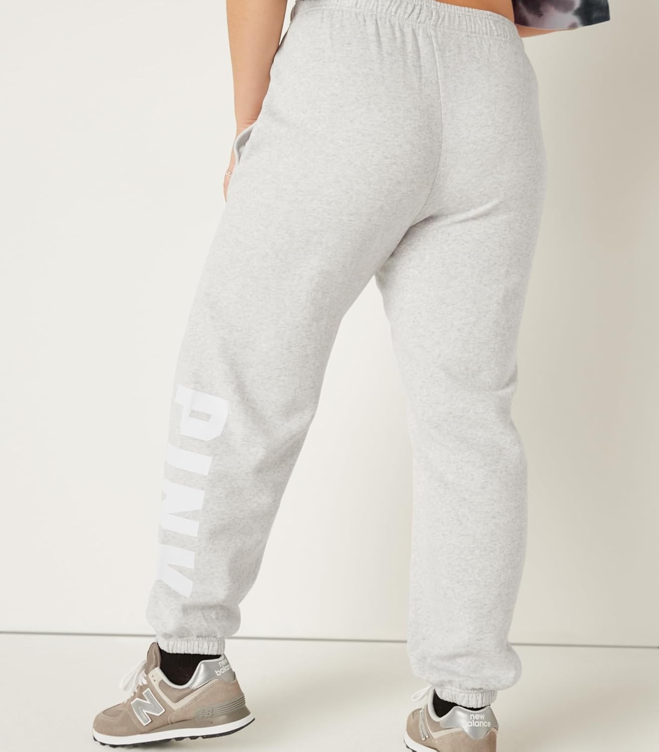 image:imageVictorias Secret Womens Pink Logo Campus Sweatpants Womens Sweatpants XSXXLHeather Stone Grey Sans Logo