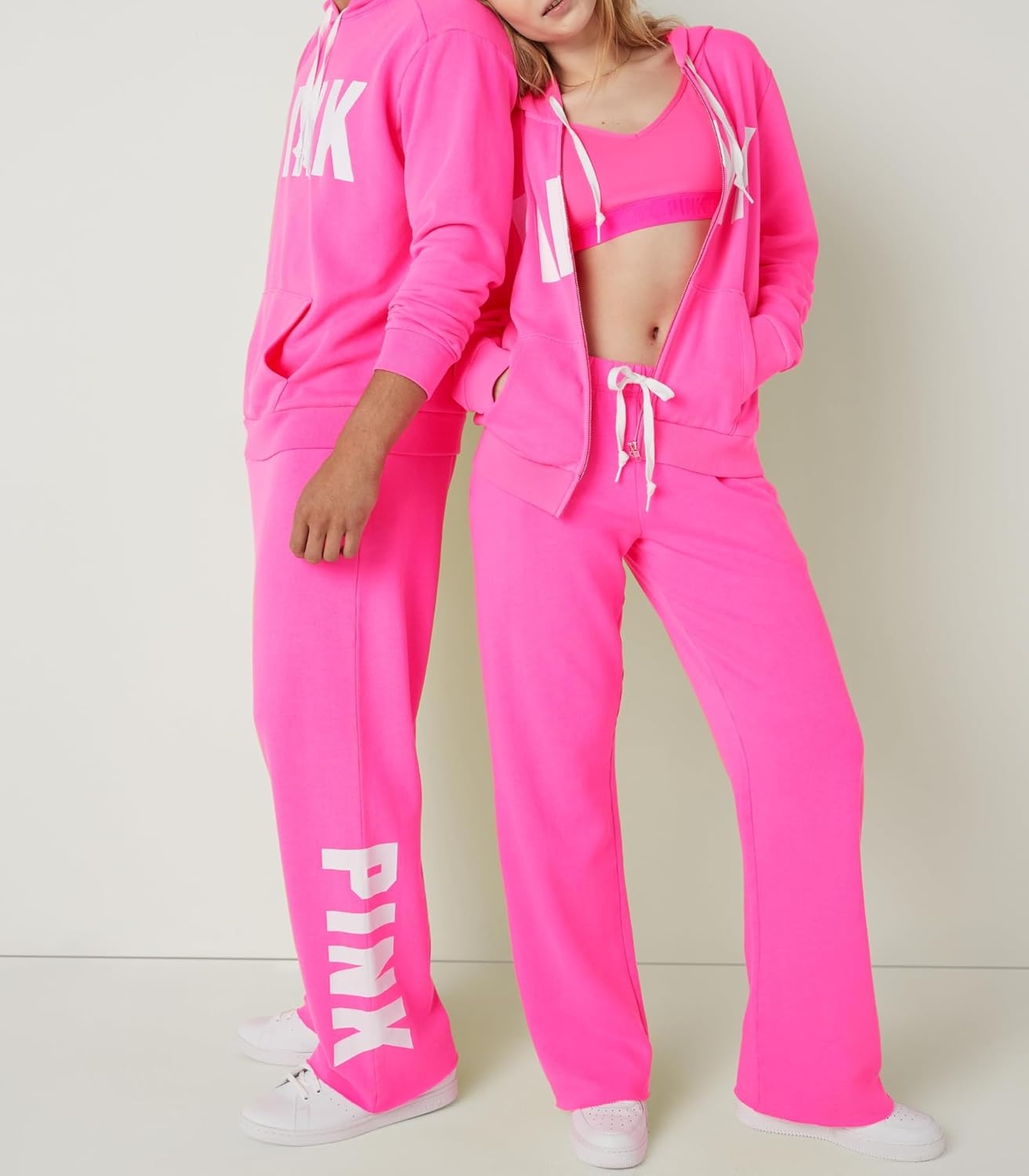 image:imageVictorias Secret Womens Pink Logo Heritage SweatpantsAtomic Pink Sans Logo