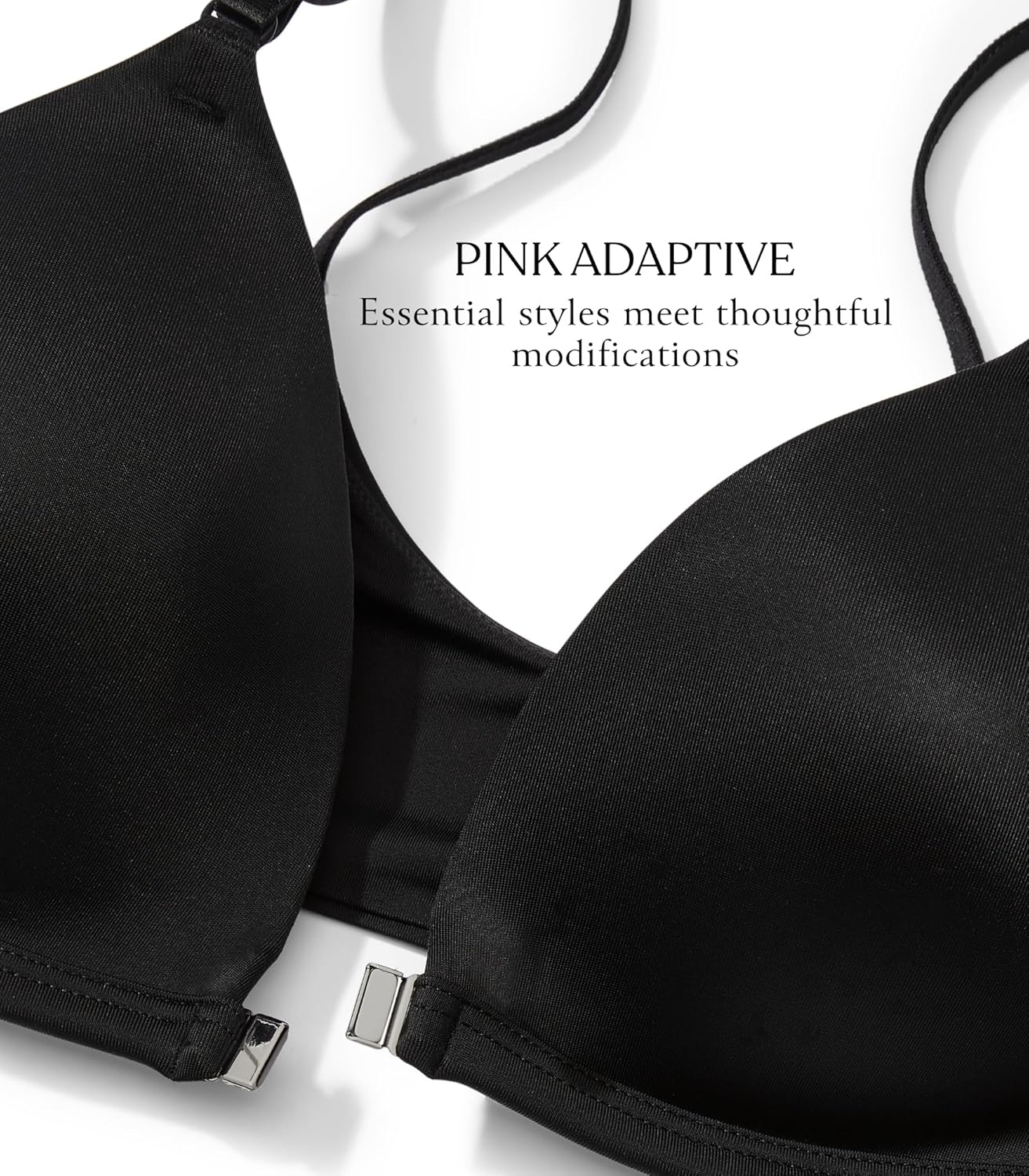image:imageVictorias Secret Womens Pink Wear Everywhere Adaptive Front Close Lightly Lined Wireless Bra Bras for Women 32A38DDPure Black