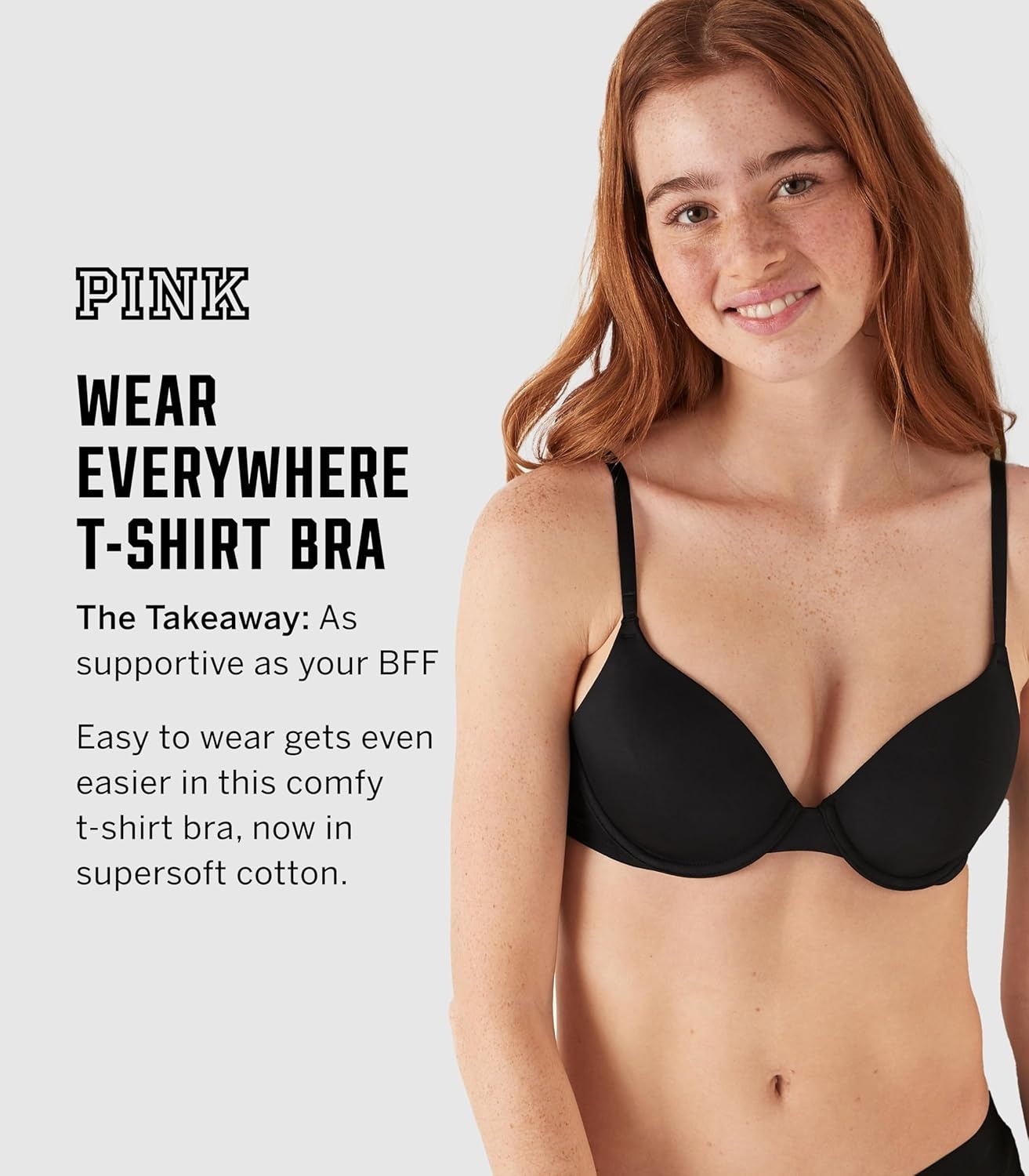 image:imageVictorias Secret Womens Pink Wear Everywhere Lightly Lined TShirt Bra Bras for Women 32A38DDHot Pink Petal Silver