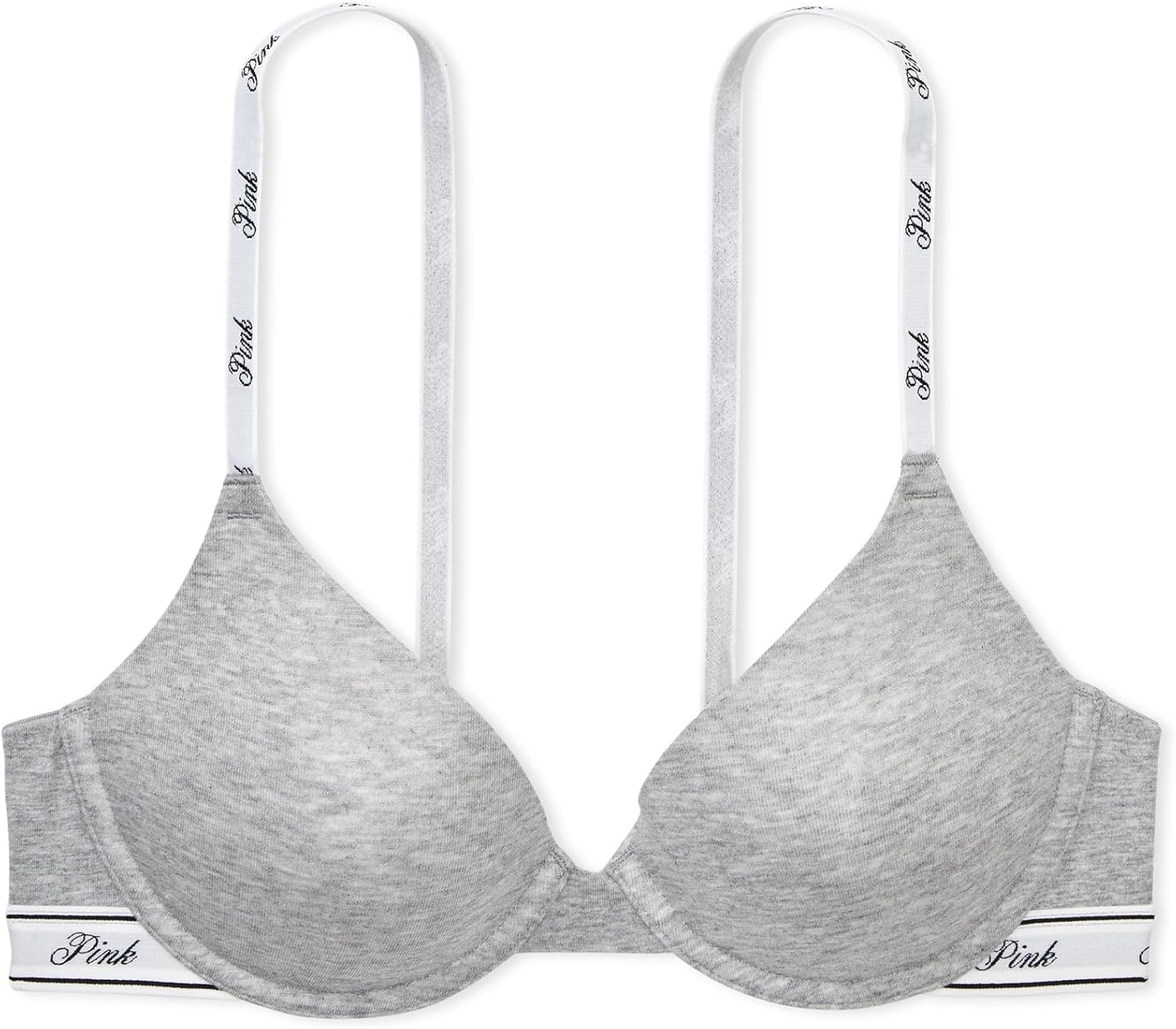 image:imageVictorias Secret Womens Pink Wear Everywhere Lightly Lined TShirt Bra Bras for Women 32A38DDMedium Heather Grey Logo