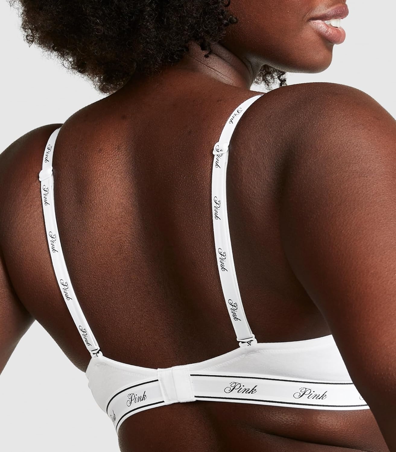 image:imageVictorias Secret Womens Pink Wear Everywhere Lightly Lined TShirt Bra Bras for Women 32A38DDOptic White Logo
