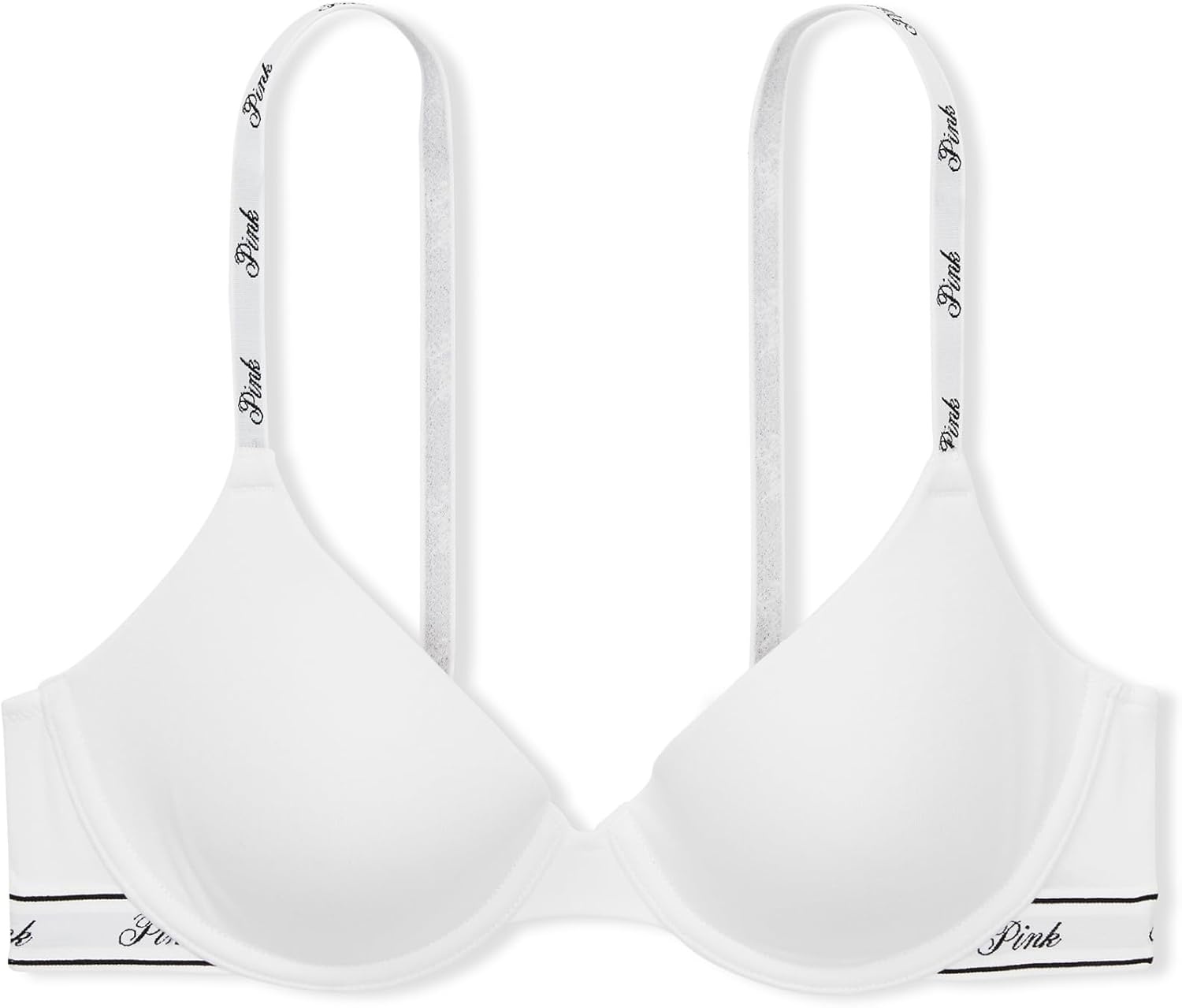 image:imageVictorias Secret Womens Pink Wear Everywhere Lightly Lined TShirt Bra Bras for Women 32A38DDOptic White Logo