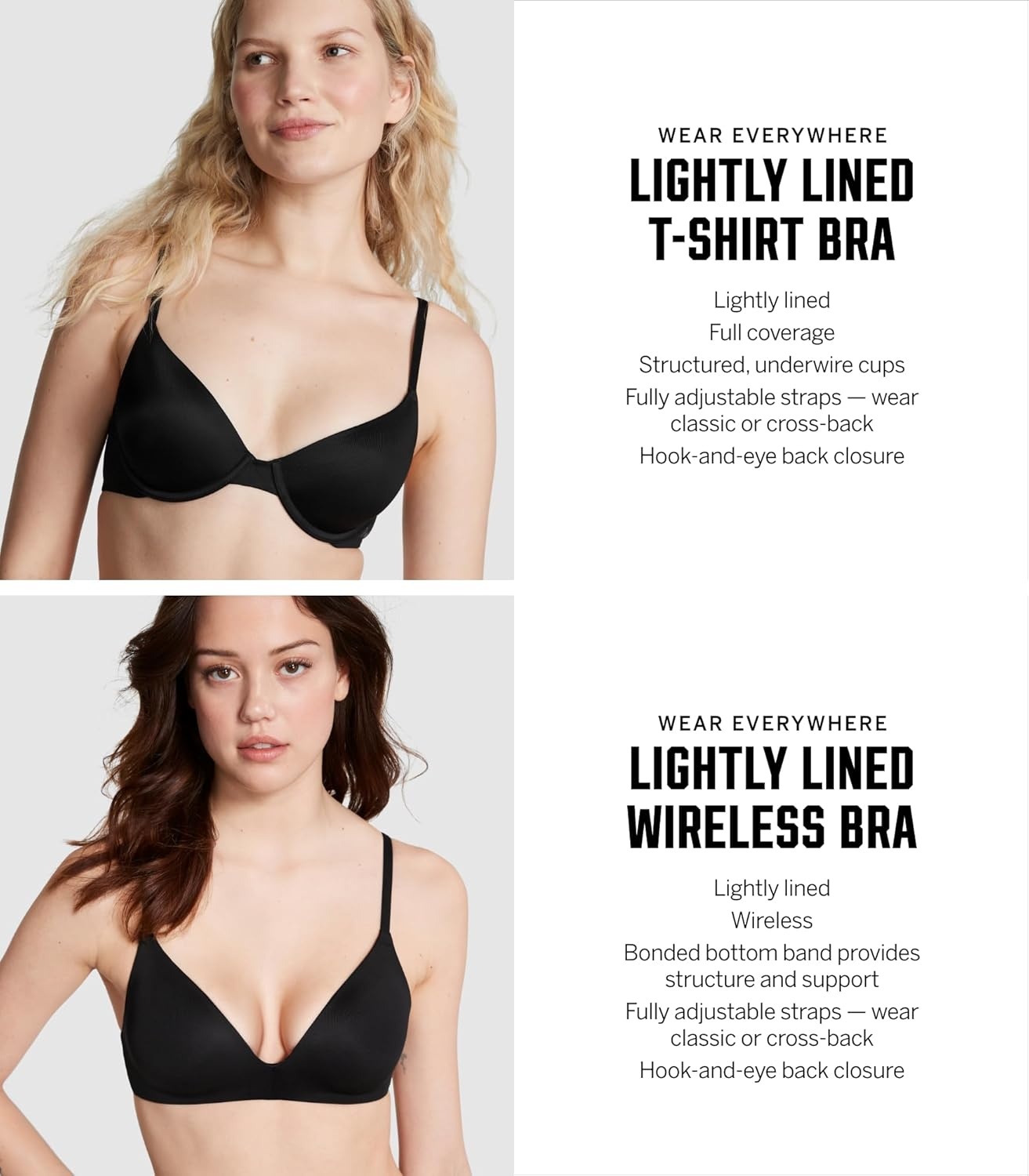 image:imageVictorias Secret Womens Pink Wear Everywhere Lightly Lined TShirt Bra Bras for Women 32A38DDPraline