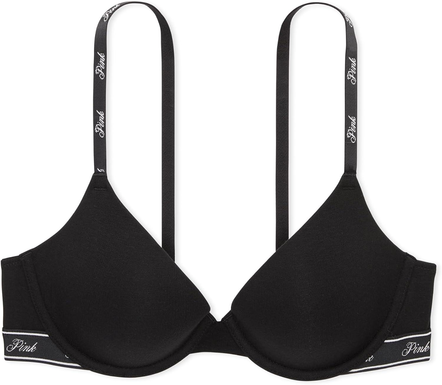 image:imageVictorias Secret Womens Pink Wear Everywhere Lightly Lined TShirt Bra Bras for Women 32A38DDPure Black Logo
