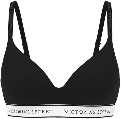 image:imageVictorias Secret Womens Pink Wear Everywhere Push Up Bra Bras for WomenBlack Logo Band