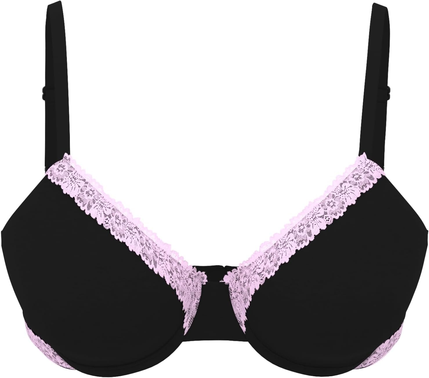 image:imageVictorias Secret Womens Pink Wear Everywhere Push Up Bra Bras for WomenBlack Pink Lace