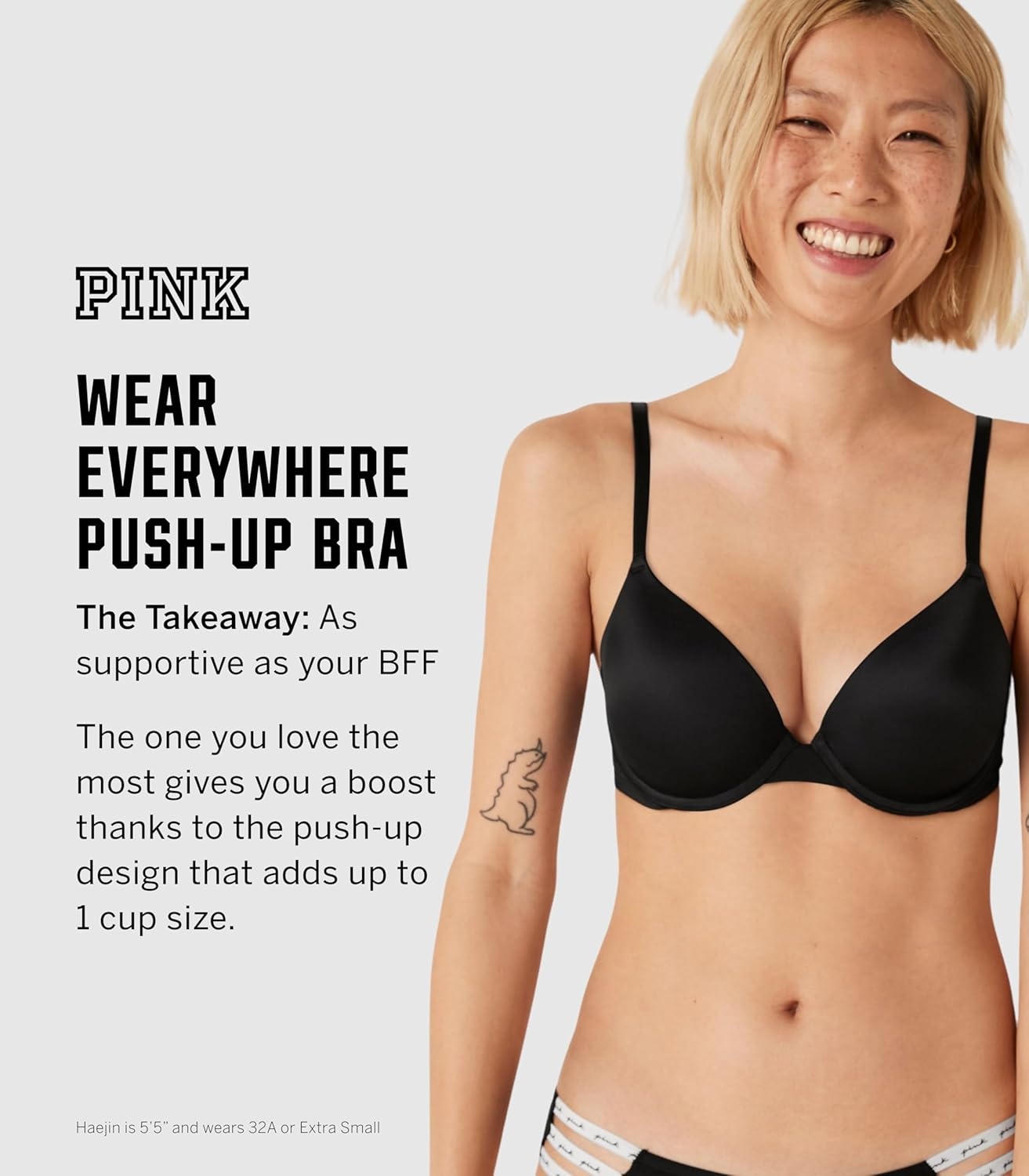 image:imageVictorias Secret Womens Pink Wear Everywhere Push Up Bra Bras for WomenBlack Pink Lace