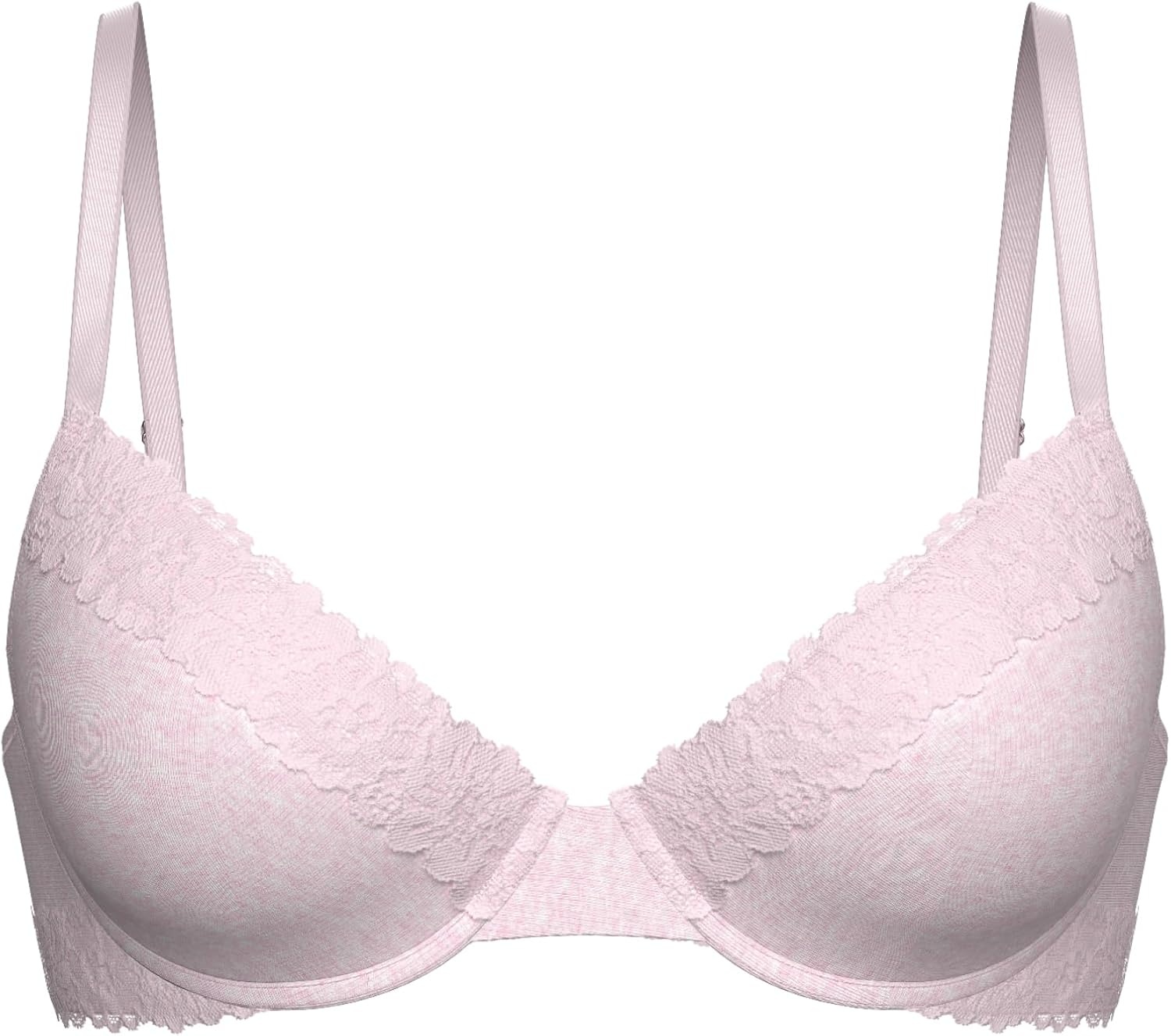 image:imageVictorias Secret Womens Pink Wear Everywhere Push Up Bra Bras for WomenHot Pink Petal Silver