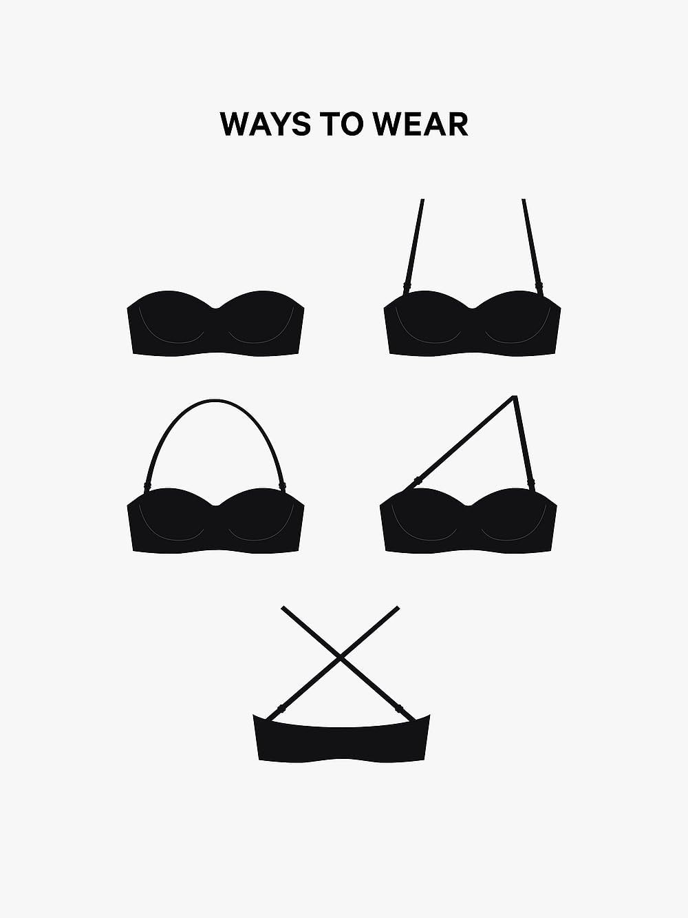 image:imageVictorias Secret Womens Pink Wear Everywhere Push Up Strapless Bra Bras for WomenNew Look Black