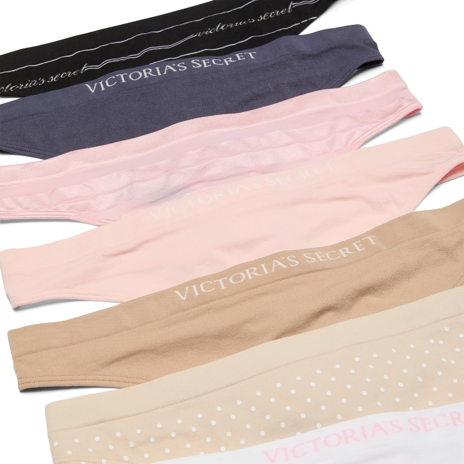 image:imageVictorias Secret Womens Seamless Thong Underwear Panties for Women Multi Pack XSXXLNeutrals Mix