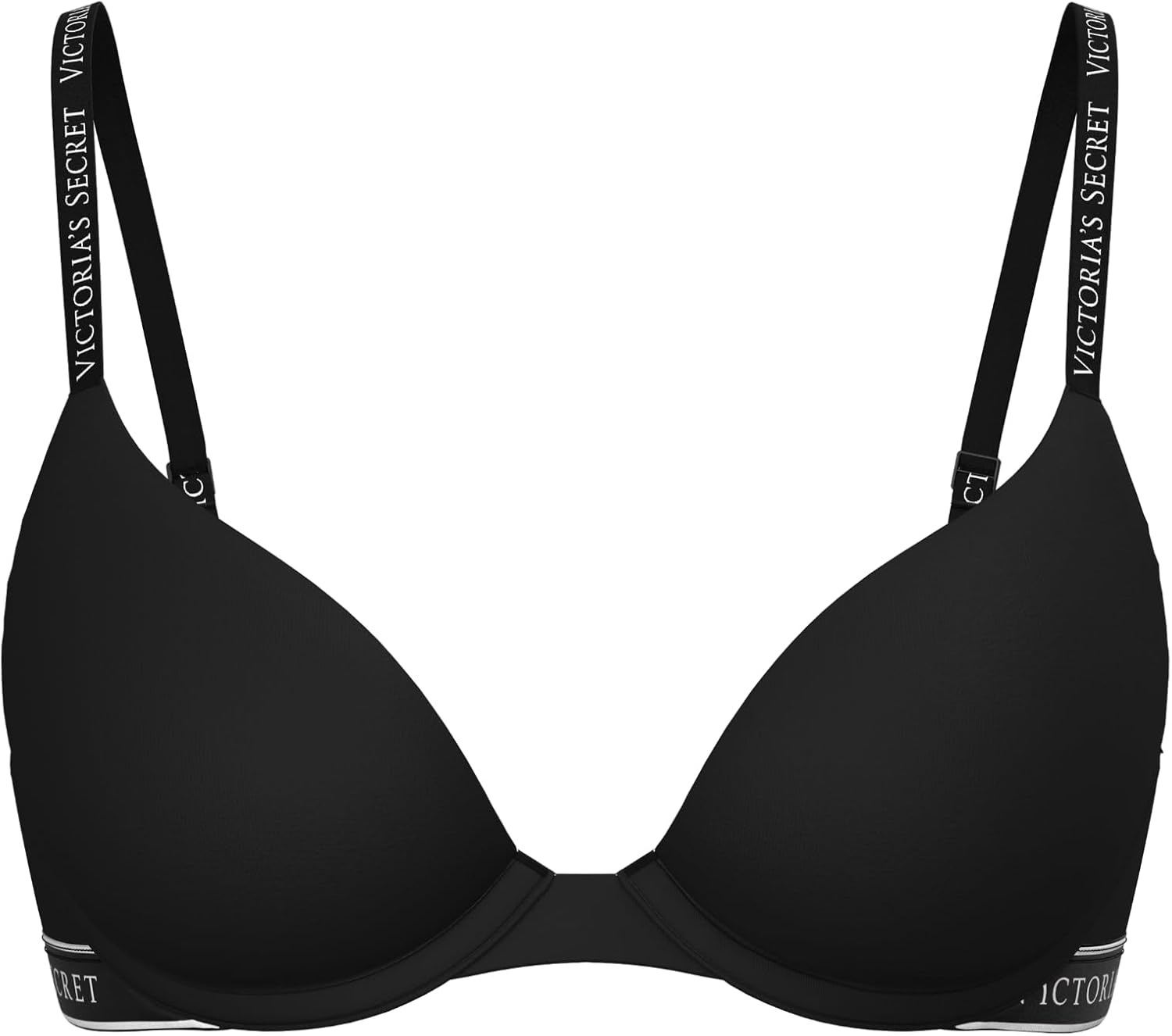 image:imageVictorias Secret Womens TShirt Bombshell Adds2Cups Push Up Bra Bras for Women 32A38DDBlack Logo Band